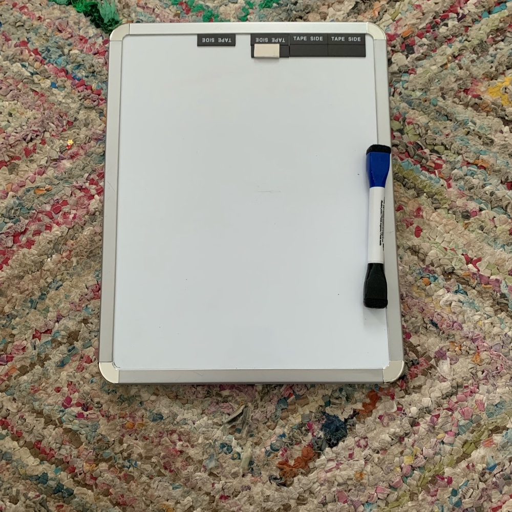 White Board with Marker and Magnets
